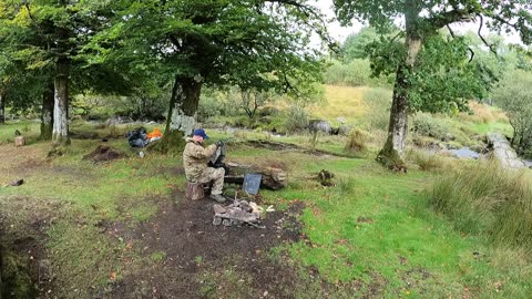 Packing away the Odoland portable firepit. Riverside. Sep 2022