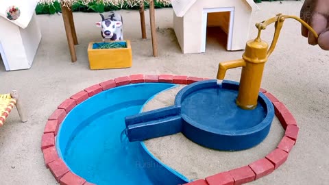 mini hand pump water supply how to make cow shed water pump project (8)
