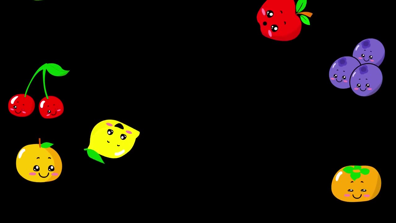 High contrast fruit sensory video created for Babies and Kids