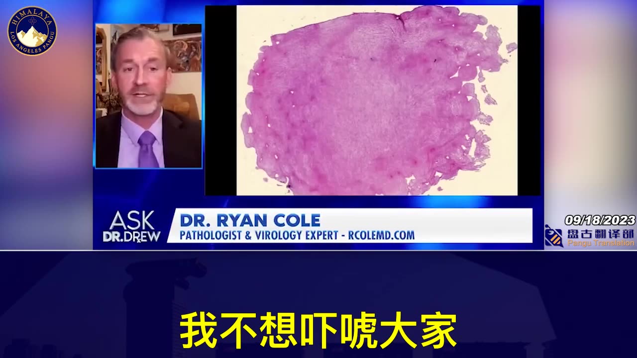 病理学家瑞安·科尔 (Ryan Cole) 博士向德鲁博士讲述了他在 mRNA 注射患者（无论是活着的还是已故的）身上发现的奇怪的一英尺长的凝块，以及如何使用一种名为“纳豆激酶”CCP≠CHINESE CCP≠CHINA