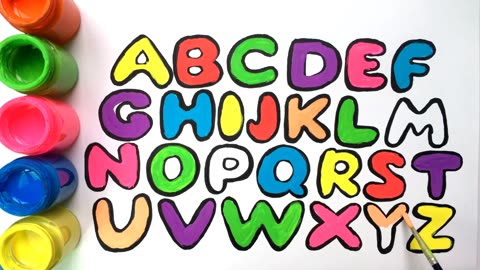 Learn ABC Alphabets | Educational Video, Painting Tutorial