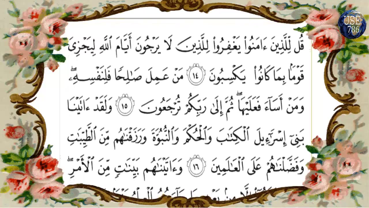 SURAH JASIAH WITH ARABIC TEXT || QARI SHEIKH ABDUR REHMAN AL- SUDAIS BY USE 786