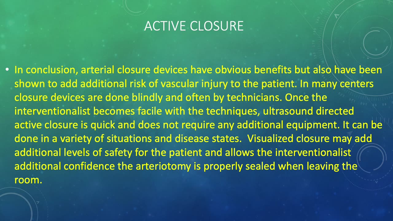 Active Closure basics with commentary