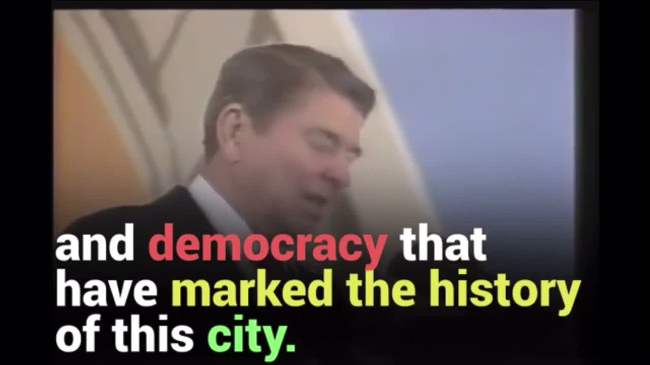 EPIC.. hey balloon pops while President Reagan is giving a speech