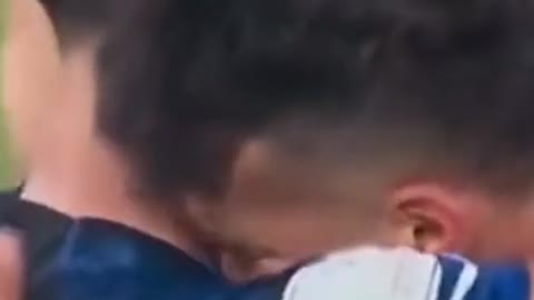 USA's Antonee Robinson comforts Iran players after World Cup win