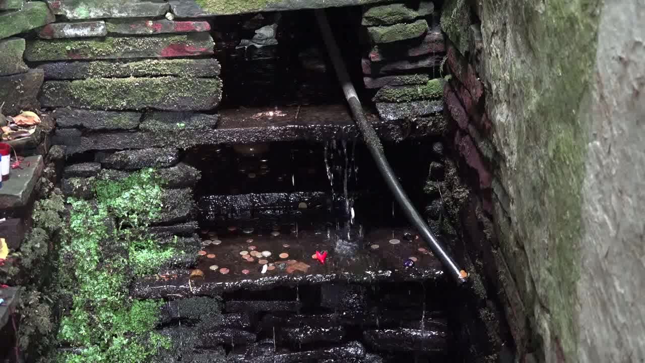 Ireland County Clare Water Splashing At St Brigids Holy Well