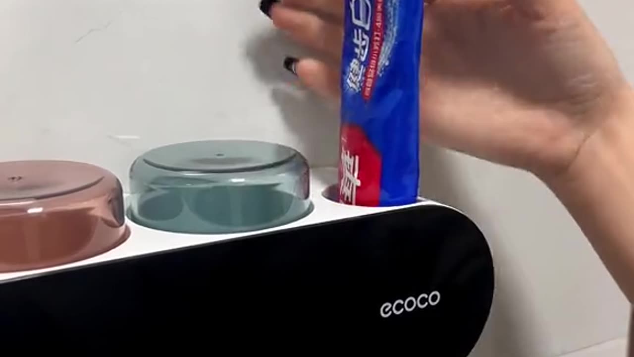 Wall Mounted Toothbrush Holder with Toothpaste Dispenser