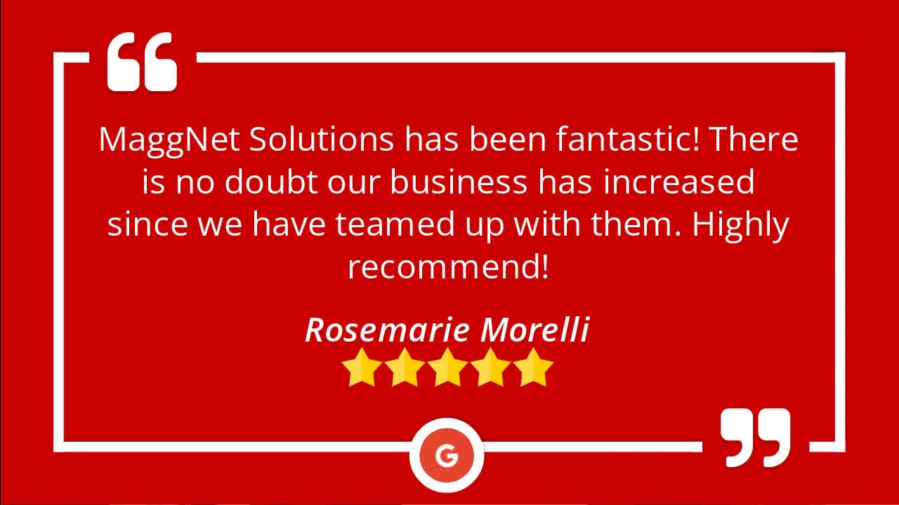 MaggNet Solutions DeLand Perfect Five Star Review by Rosemarie Morelli