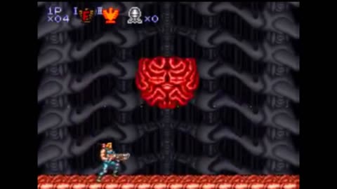 Contra 3 (SNES) Final Boss Alien Brain (Hard)