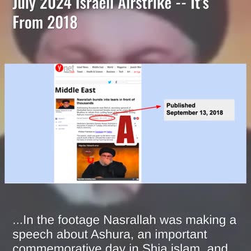Fact Check: Footage Of Hezbollah Leader Crying NOT Taken After July 2024 Israeli Airstrike -- 2018