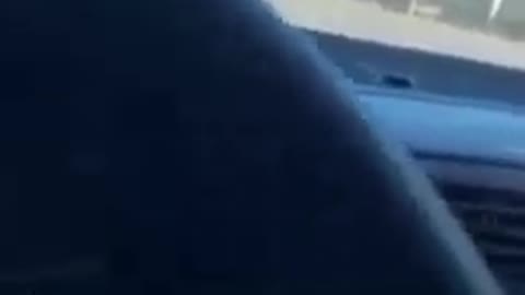Motorist has close call with airstrike in Ukraine