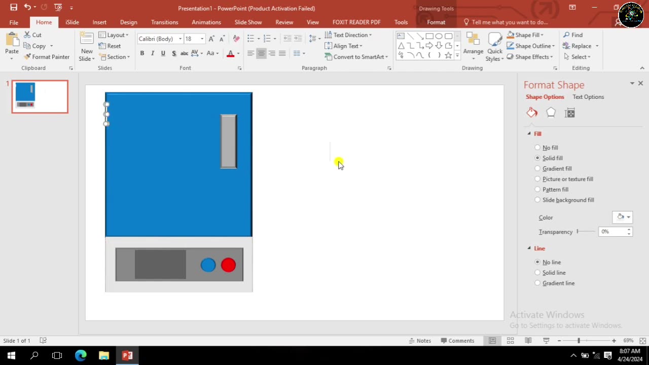 How to draw a Muffle Furnace/ Gas Furnace using Microsoft PowerPoint