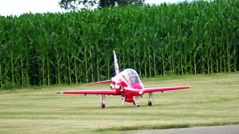 BAE Hawk T1 Red Arrows SkyMaster 1_3.65 _ giant scale jet turbine RC model _ 4K _ 2022