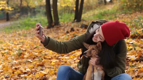 Woman and her dog