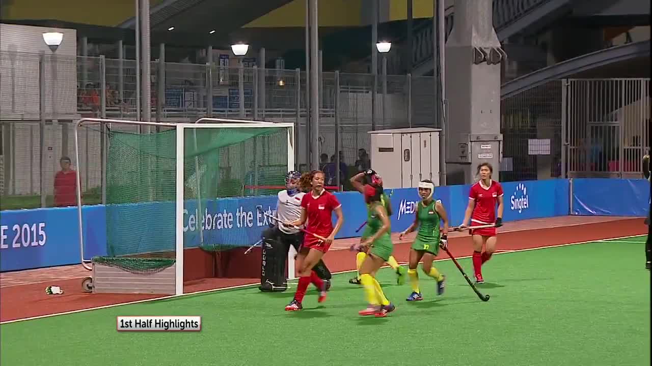 Hockey women Half time highlight Singapore vs Indonesia _ 28th SEA Games Singapore 2015