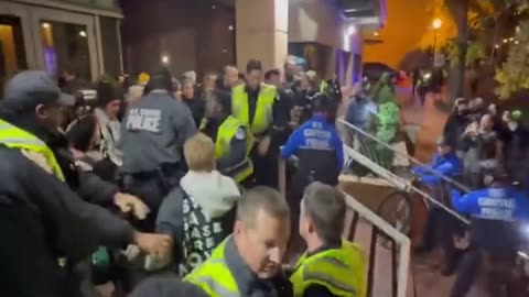 Hundreds Of Liberal Maniacs Attack DNC