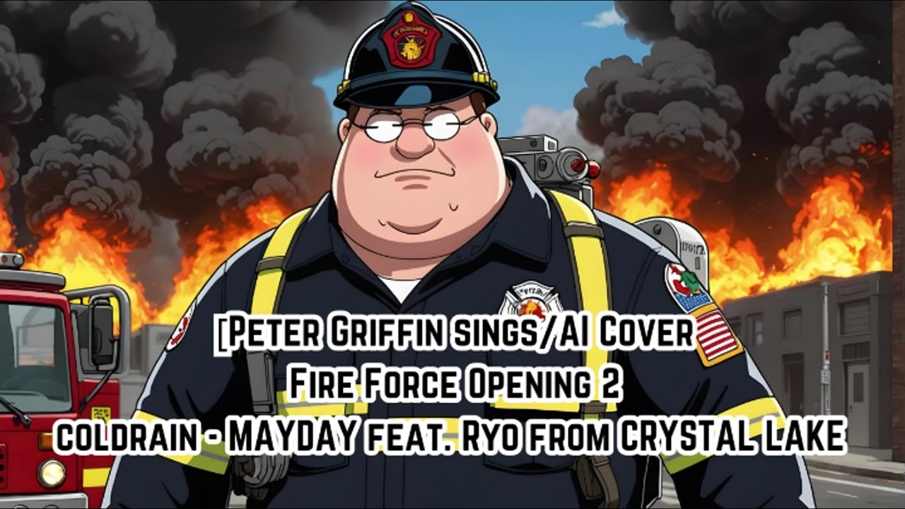 [Peter Griffin sings/AI Cover] Fire Force S 1 OP 2 coldrain - MAYDAY feat. Ryo from CRYSTAL LAKE