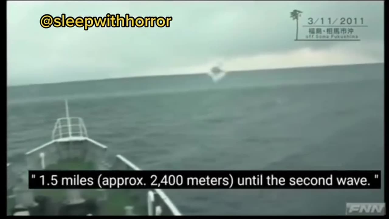 Tsunami At Sea After Earthquake