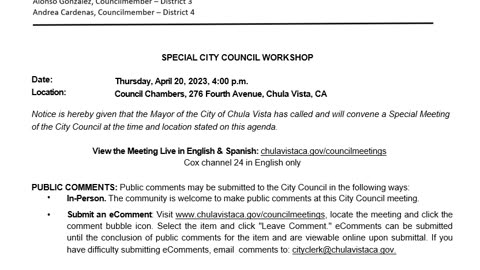 Chula Vista Live Data - City Council Special Workshop - 4.20.23 - JDATA - PDF