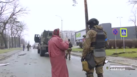 Bucha Ukrainian National Police Footage 2nd Apr