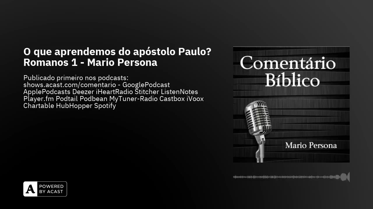 O que aprendemos do apóstolo Paulo Romanos 1 - Mario Persona