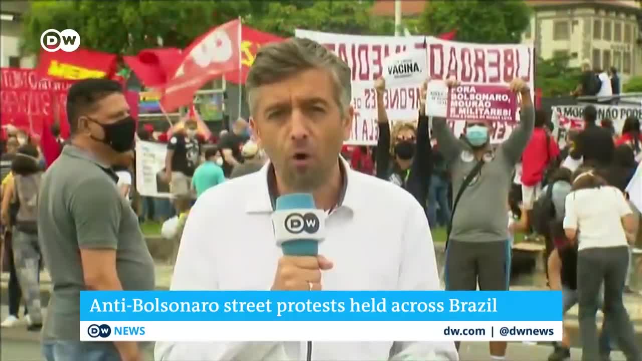 Anti-Bolsonaro protests held across Brazil over pandemic policy | DW News