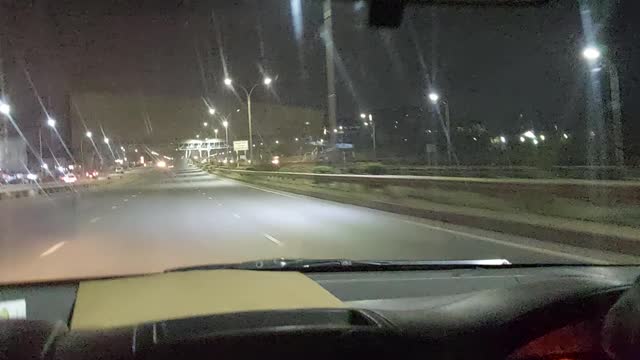 Driving at Nairobi Thika Road in the night