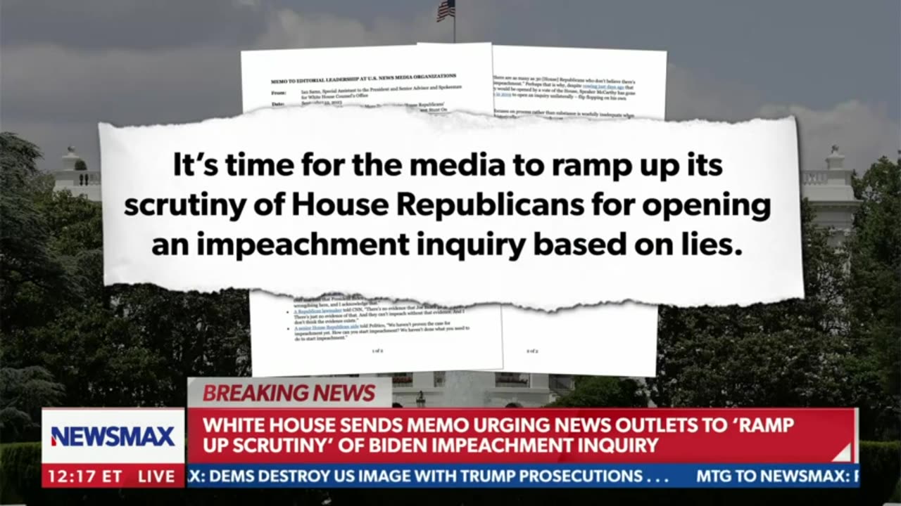 Biden administration sending letters "Ramp up scrutiny of the Biden impeachment inquiry