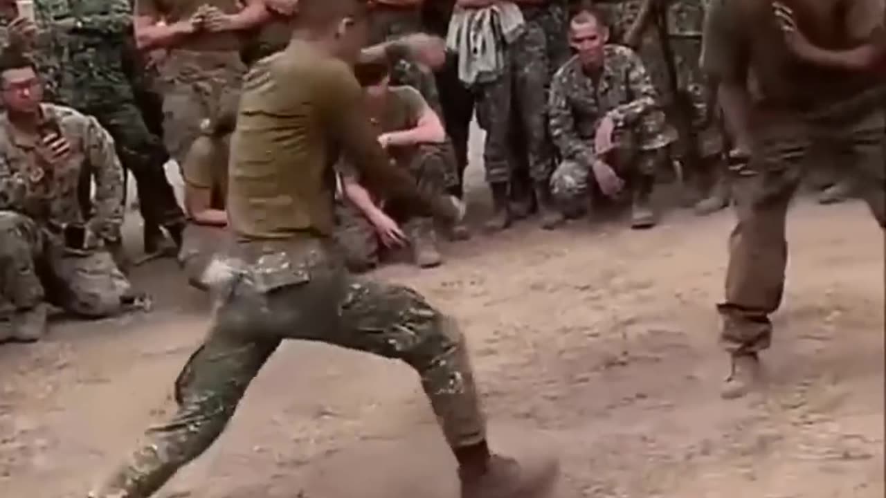 Fun activities between soldier's