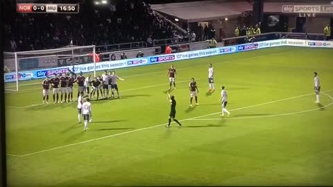 Northampton 0-1 Manchester United [Michael Carrick Goal]