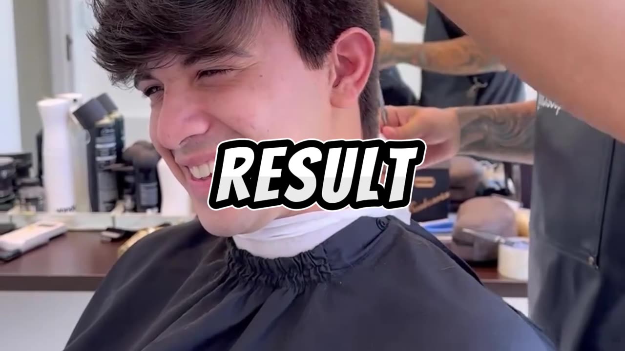 BARBER GIVES A KID A HAIR TRANSPLANT