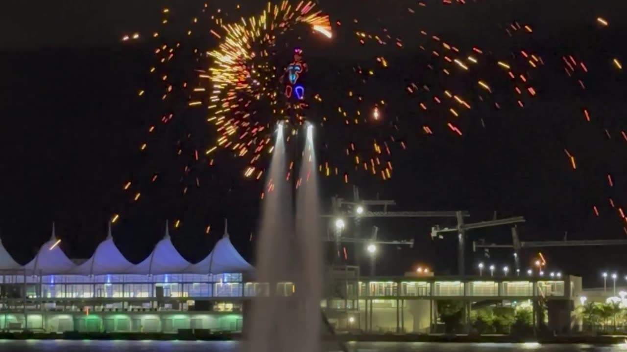 Flyboard Fireworks Show