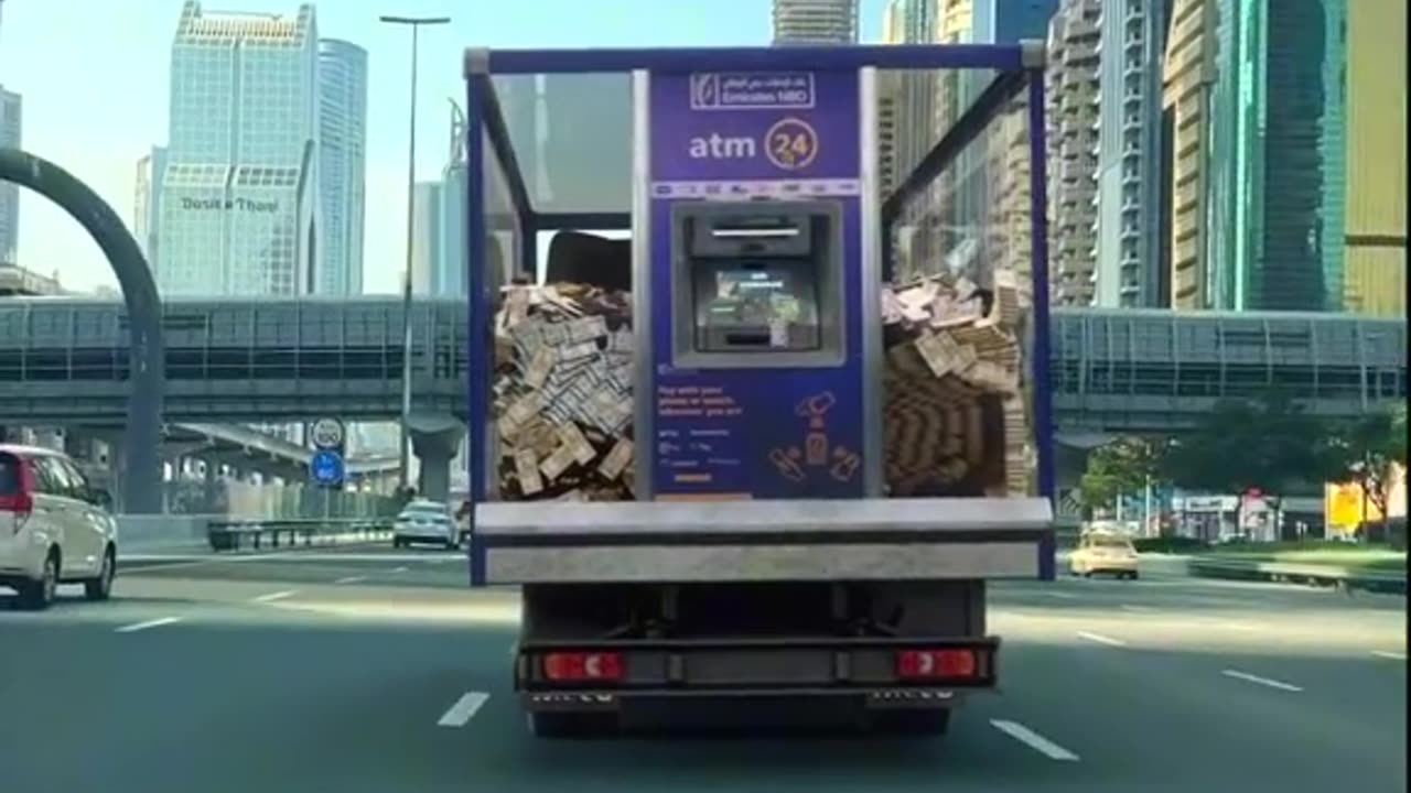 Bank Van Drop Money on Highway!😱