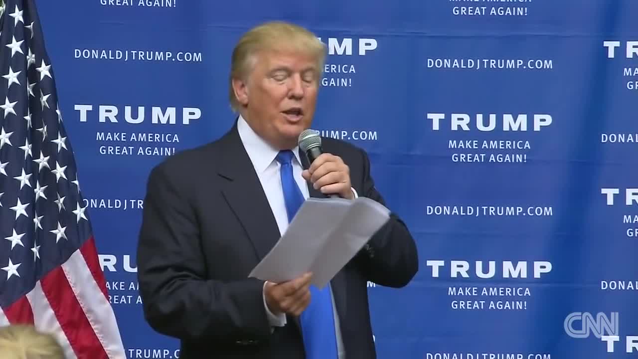 Donald Trump cracks jokes on the campaign trail
