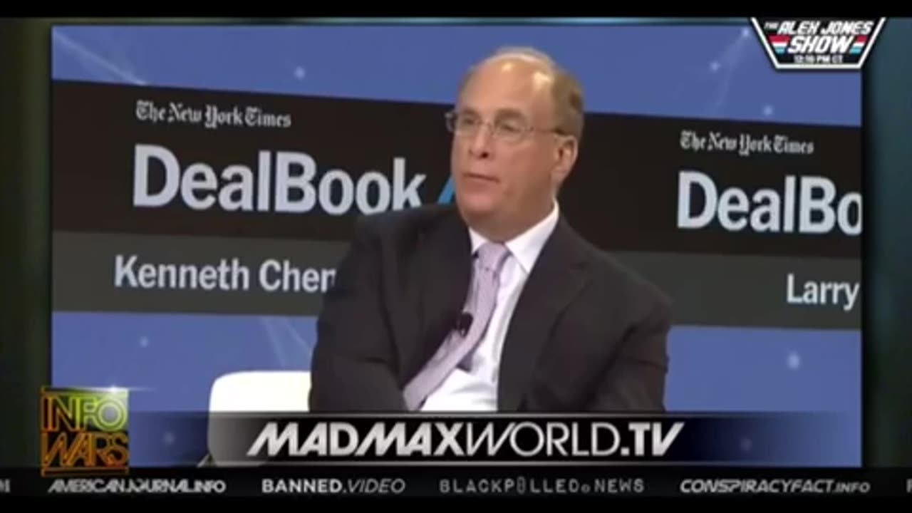 CEO of Blackrock Larry Fink who manages $9 trillion in assets on about forcing behavior's