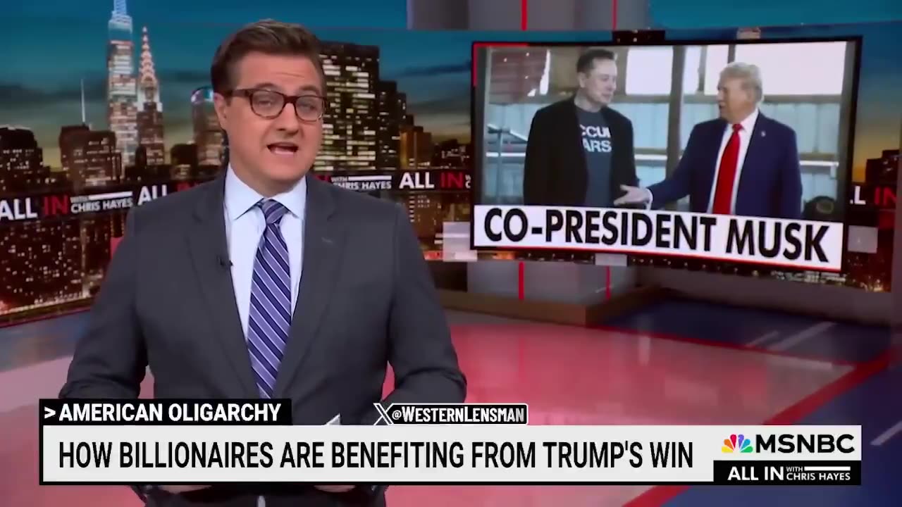 Hysterical MSNBC's Chris Hayes labels Elon Musk “Co-President”