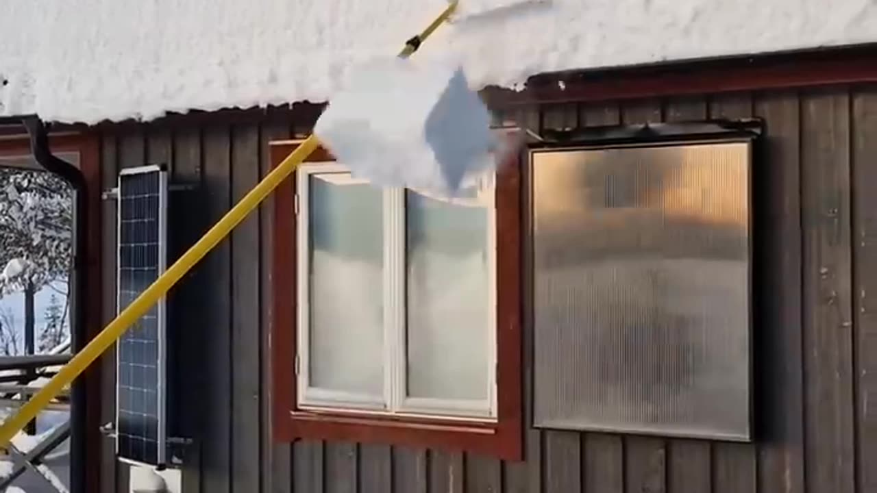 snow on the roof