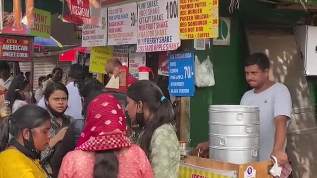 Trying momos for the first time