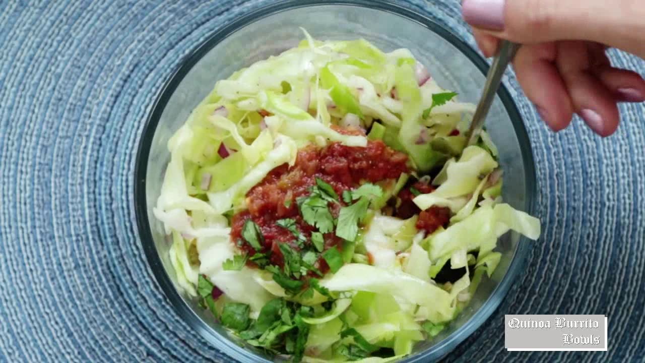 Vegetarian Black Bean - Quinoa Burrito Bowls