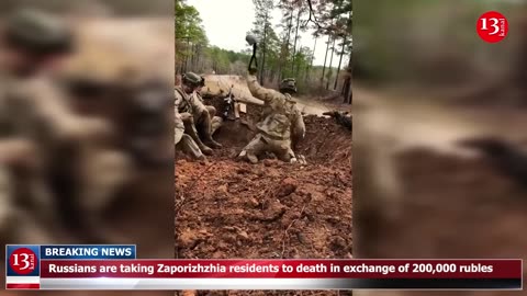 Russians are taking Zaporizhzhia residents to death in exchange of 200,000 rubles