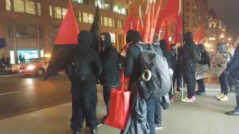 Feb 24 2018 DC night for freedom 3.5 Antifa blocked the parking garage for the event