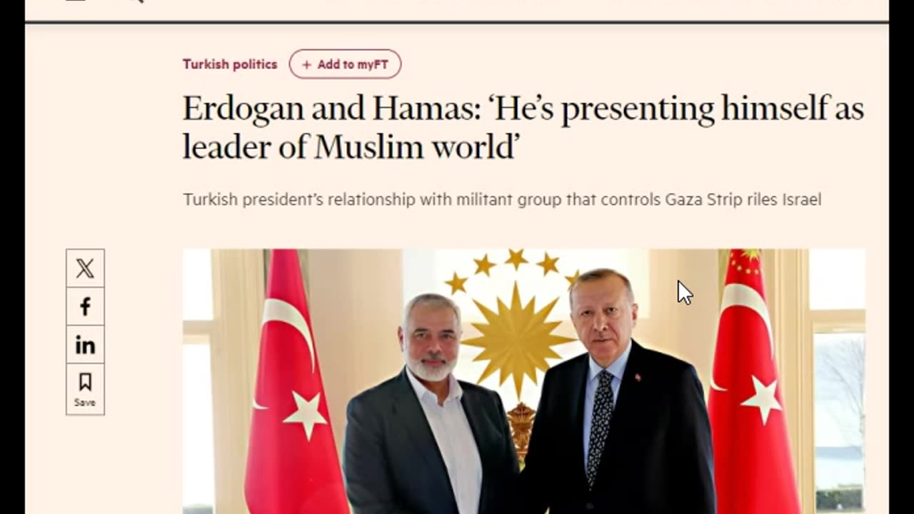 Erdogan (World) Leader of the Muslims says he will revive the Neo-Ottoman Empire by the end of 2023!