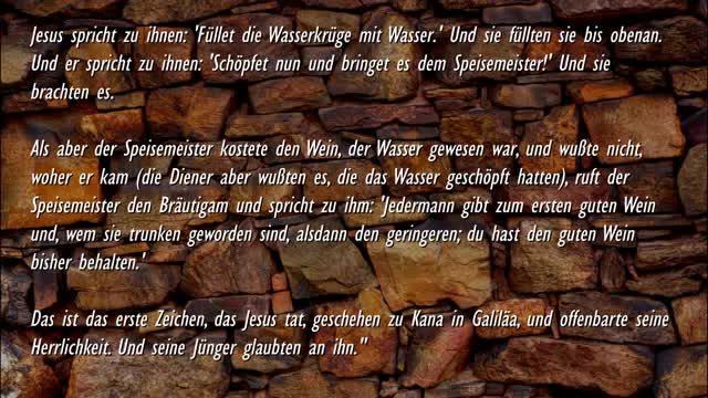 Die Hochzeit zu Kana... Verwandlung von Wasser zu Wein ❤️ Jesus erklärt Johannes 21-11