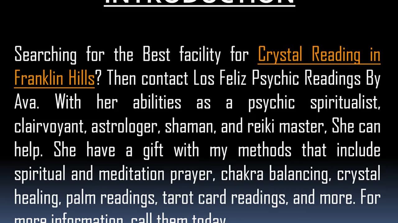 Best facility for Crystal Reading in Franklin Hills