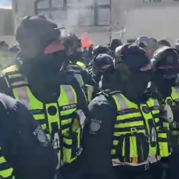 Historical Scenes in Ottawa as Protesters Implore the Police to Stop Blindly Following Orders