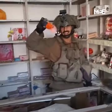IDF SOLDIER VANDALISE MOCK BOOKSTORE