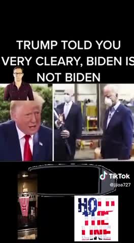 PRESIDENT TRUMP TOLD YOU THAT BIDEN IS NOT BIDEN THIS ISN’T A CONSPIRACY HE IS A FAKE IMPOSTER 🤥