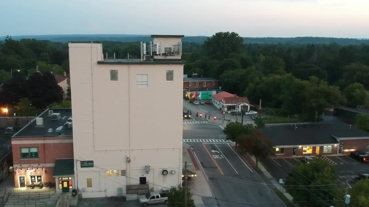 East Aurora, NY at sunset