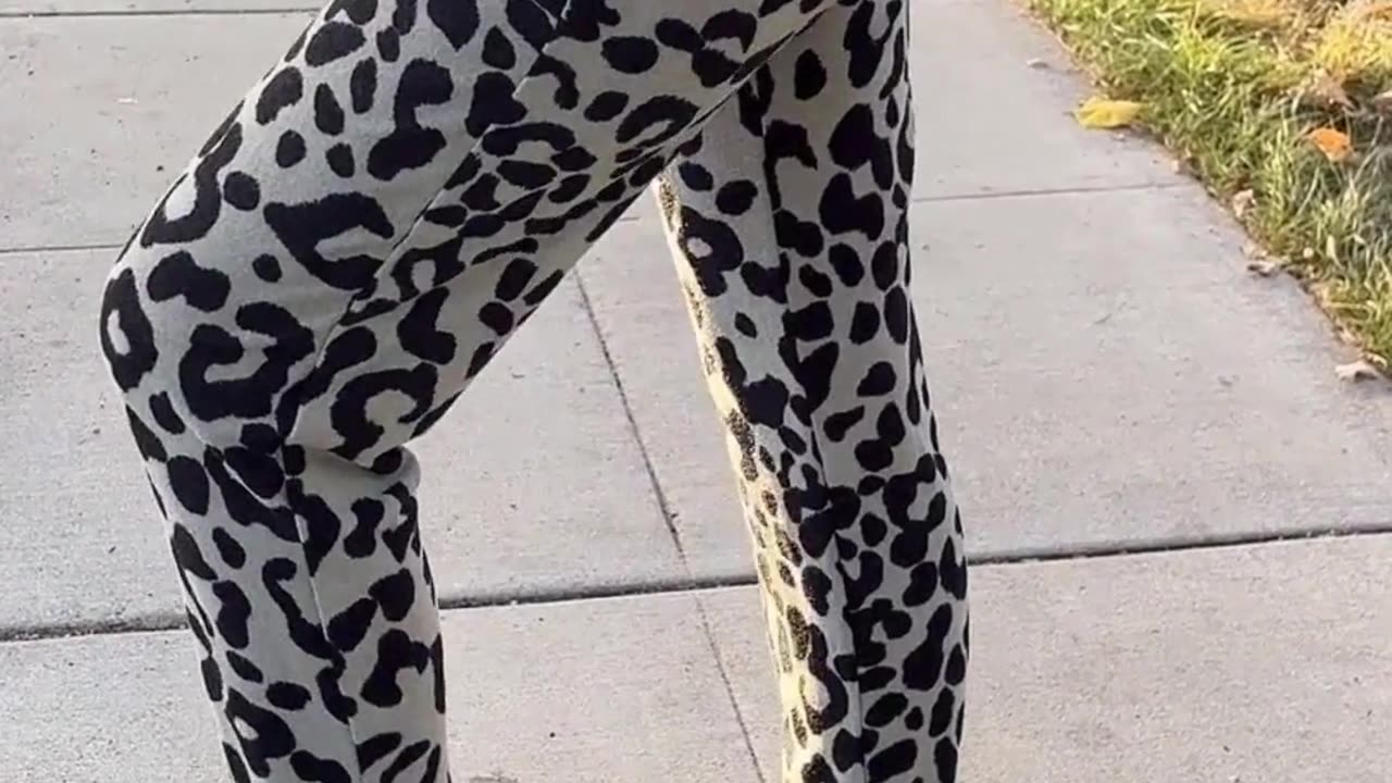 Celeste Design Full Size Leopard Contrast Sweatpants #LeopardSweatpants #Sweatpants #Loungewear