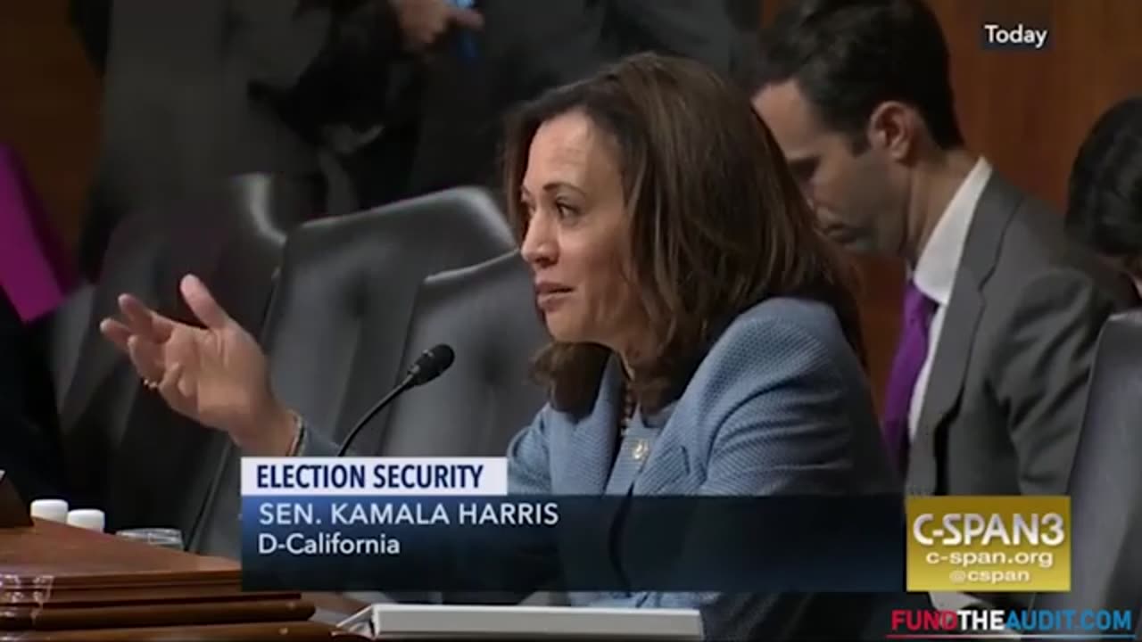 Kamala + 10 more Democrats said voting machines are very vulnerable, "an invitation to hacking"